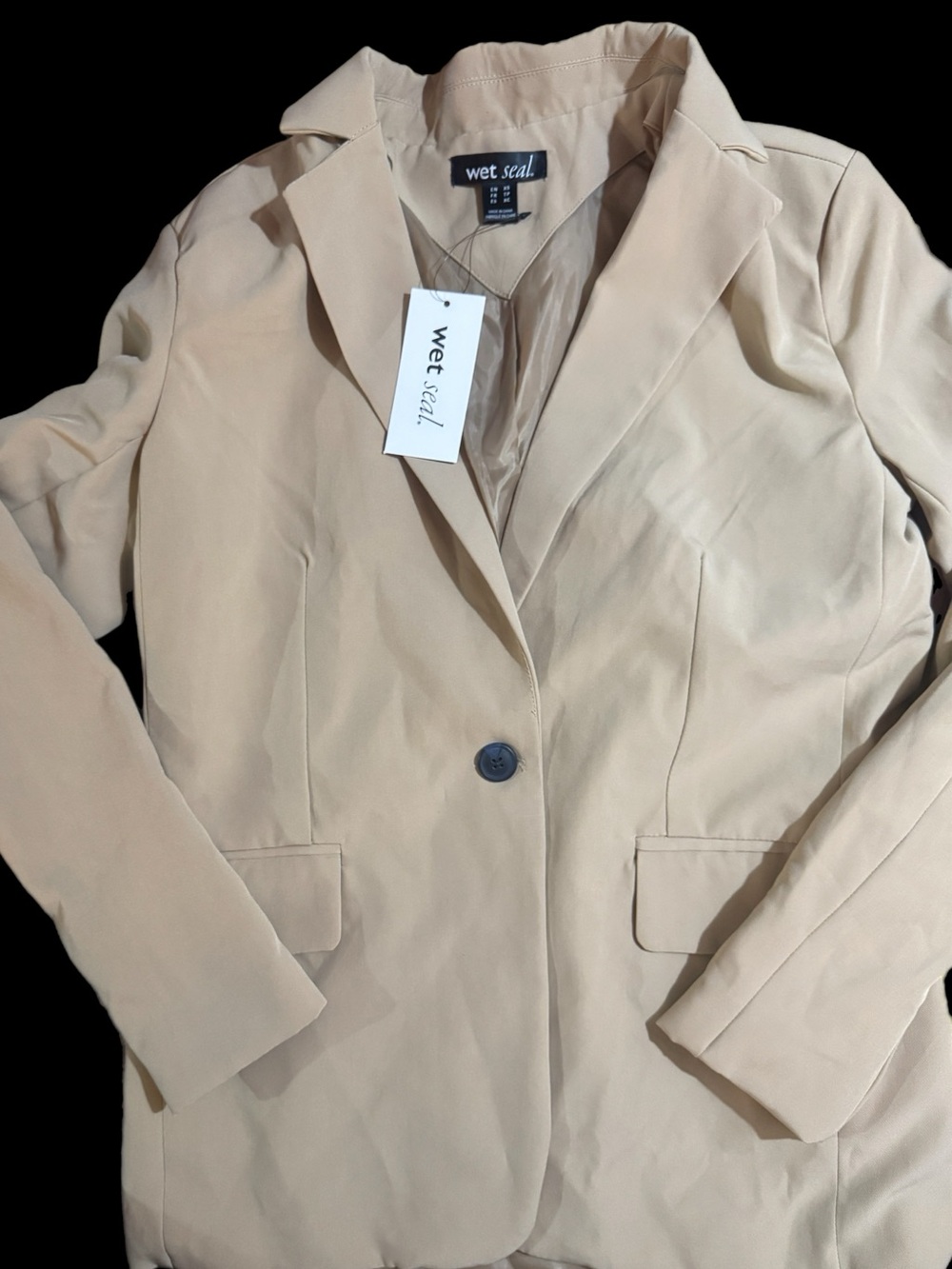 Wet Seal Tan Single-Button Blazer Jacket